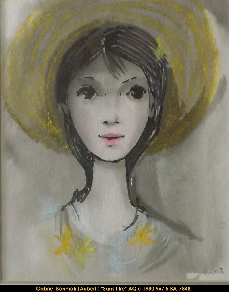 BA7848 - Gabriel Bonmati - Sans titre (oeuvre sur papier, encadré incl) - 9x7.5