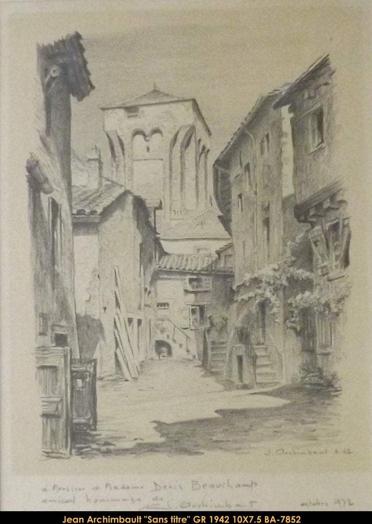 BA7852 - Sans titre (GRAVURE) - JEAN ARCHIMBAULT - 10x7
