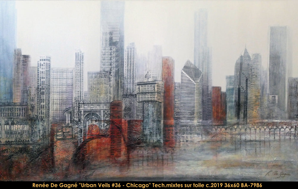 BA-7986 - Urban Veils #39, Chicago - 36x60