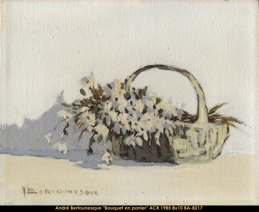 BA8217 - Boquet en panier - ANDRÉ BERTOUNESQUE - 8x10