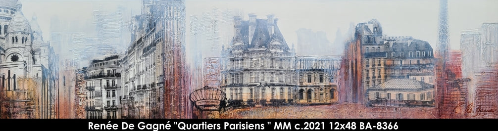 BA-8366 - Quartier parisiens - 12X48  **a l'atelier de l'artiste***
