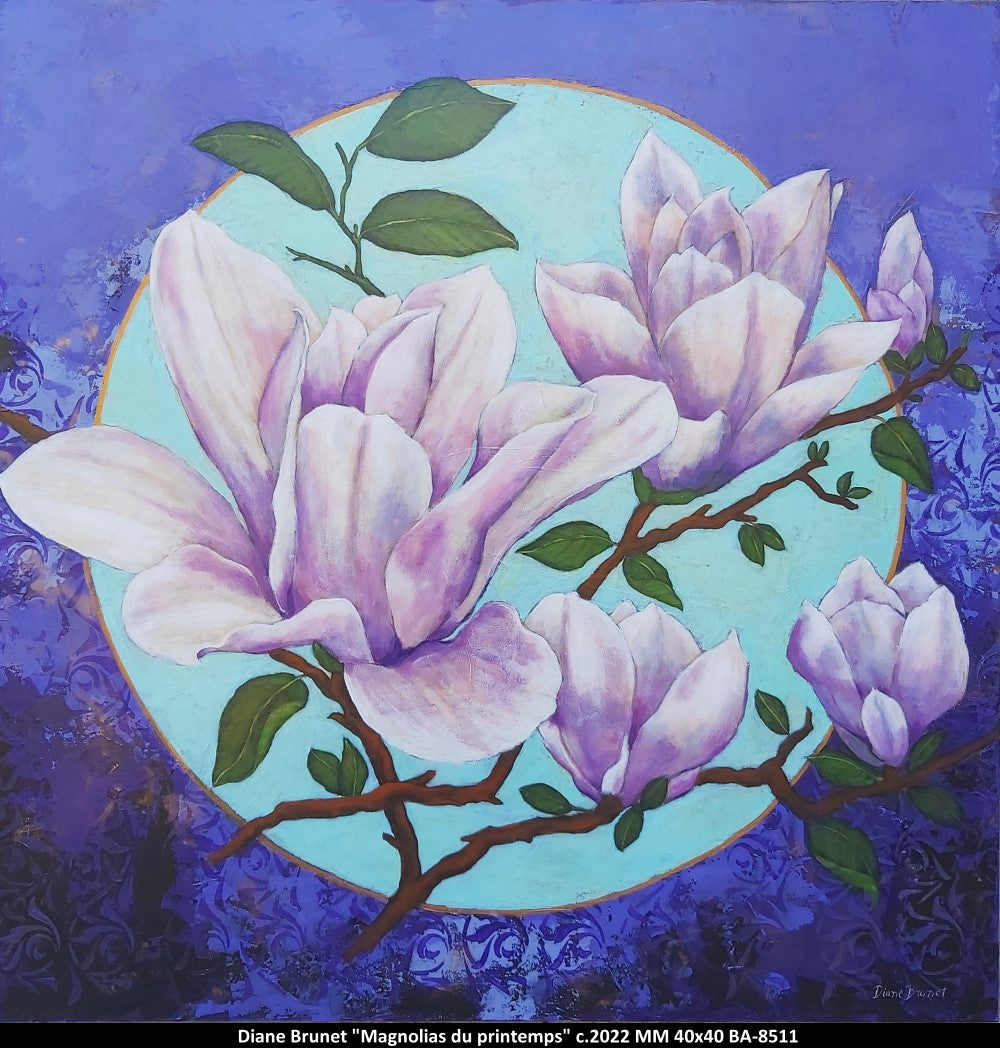 BA-8511 - Magnolias du printemps - DIANE BRUNET - 40X40