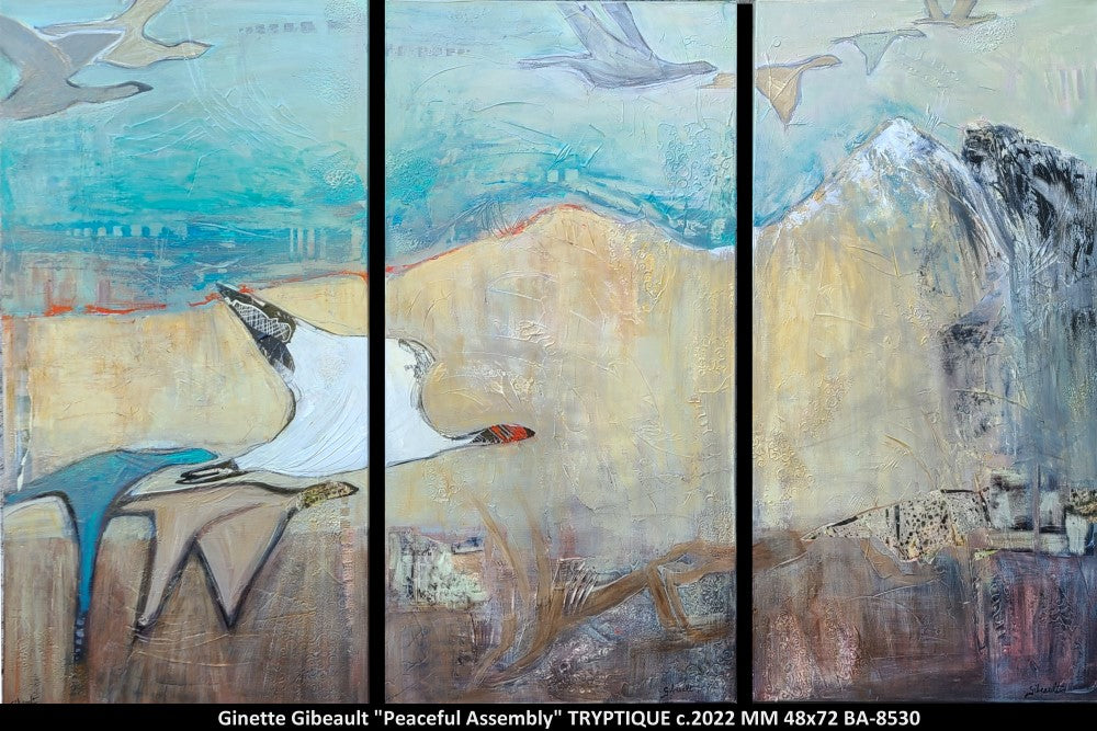 BA8530 - Peaceful Assembly (TRYPTIQUE) - GINETTE GIBEAULT - 48X72