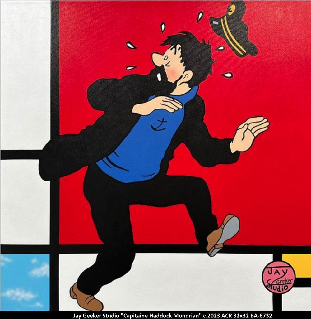 BA8732 - Capitaine Haddock Mondrian - JAY GEEKER STUDIOS - 32x32  *** Le St-L***